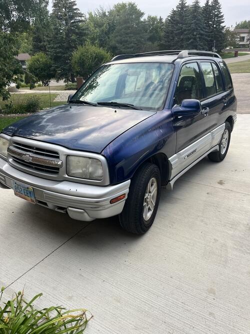 2002 chevy tracker. 200k miles. interior in pretty good condition. exterior paint