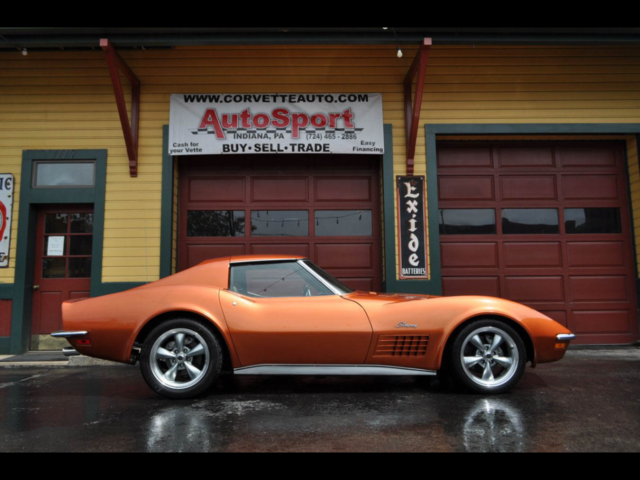 1972 chevrolet corvette 17690 miles orange 350ci 4 speed