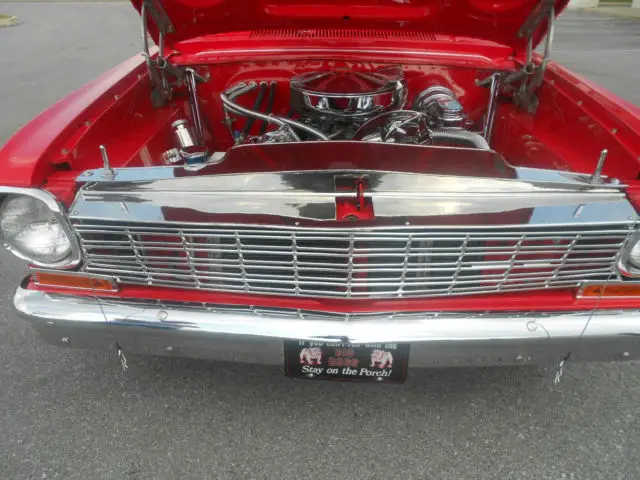 1964 red nova chevy ii pro-touring custom