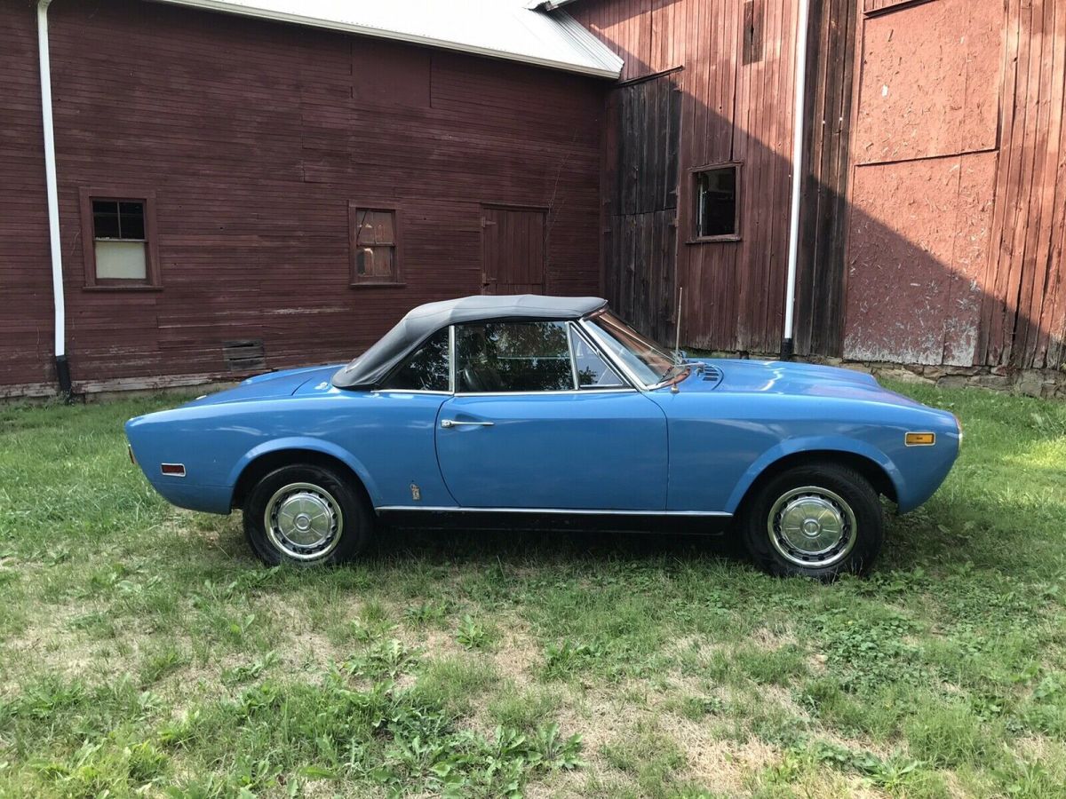 1975 fiat 124 spider 1800 convertible blue rwd manual