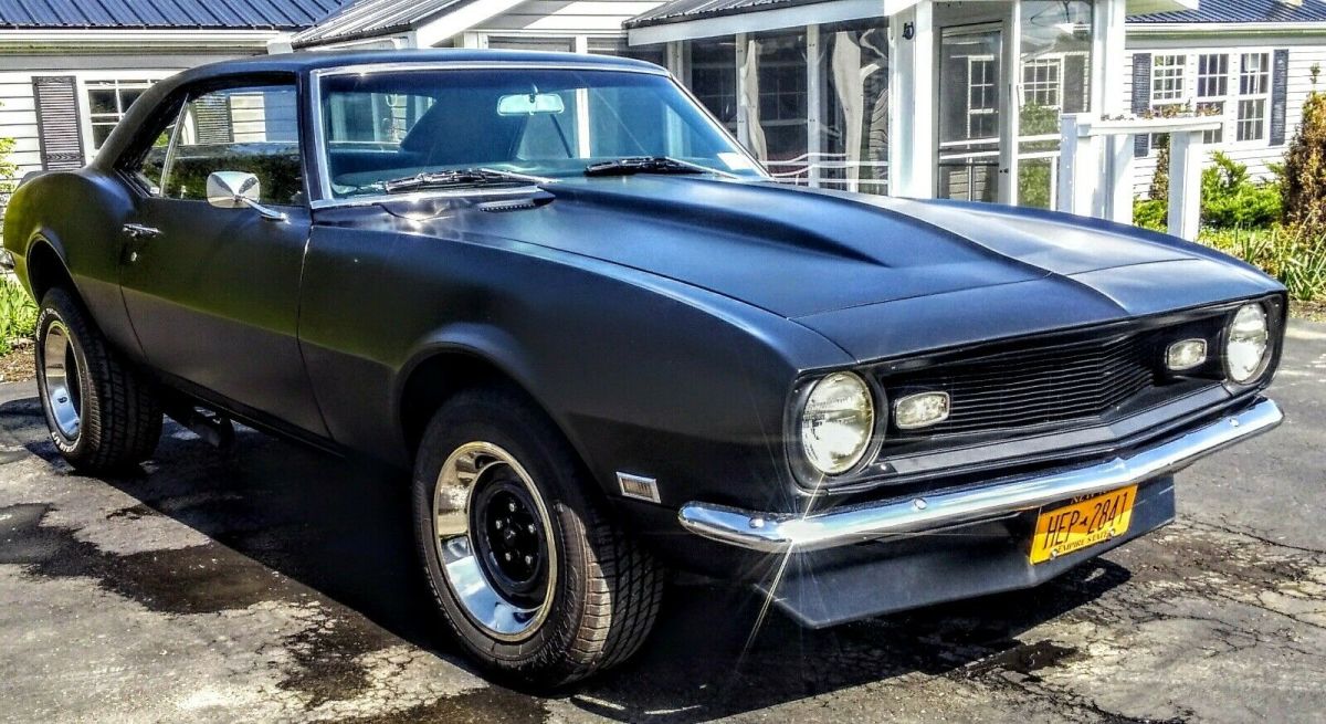 1968 chevrolet camaro sportscar black rwd automatic
