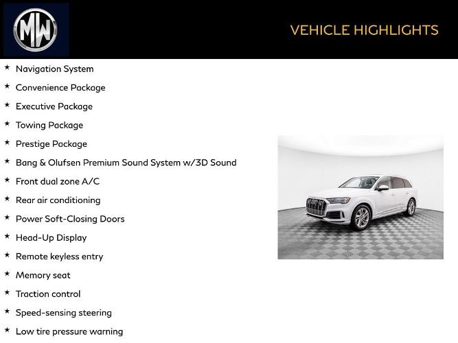 used 2023 audi q7 prestige