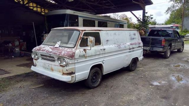 1963 chevrolet corvair 95 greenbrier panel van runs