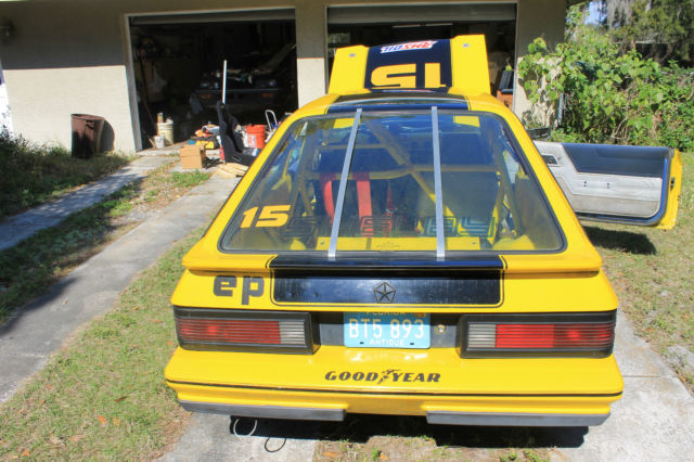 1984 dodge shelby charger hatchback street legal scca race car