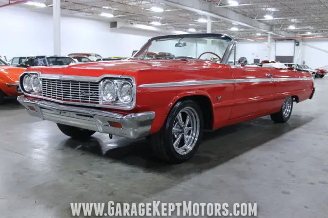1964 chevrolet impala convertible red convertible 327 v8 46535 miles