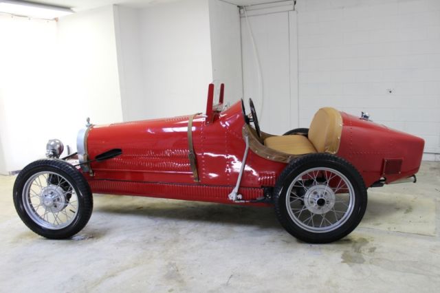 1927 bugatti type 35 boat tail replica 3600 miles red 1.6 4-speed manual