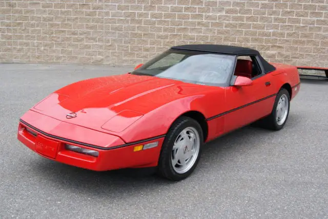 1989 chevy corvette convertible - 6 spd - 24923 actual miles - 2 tops - no res!