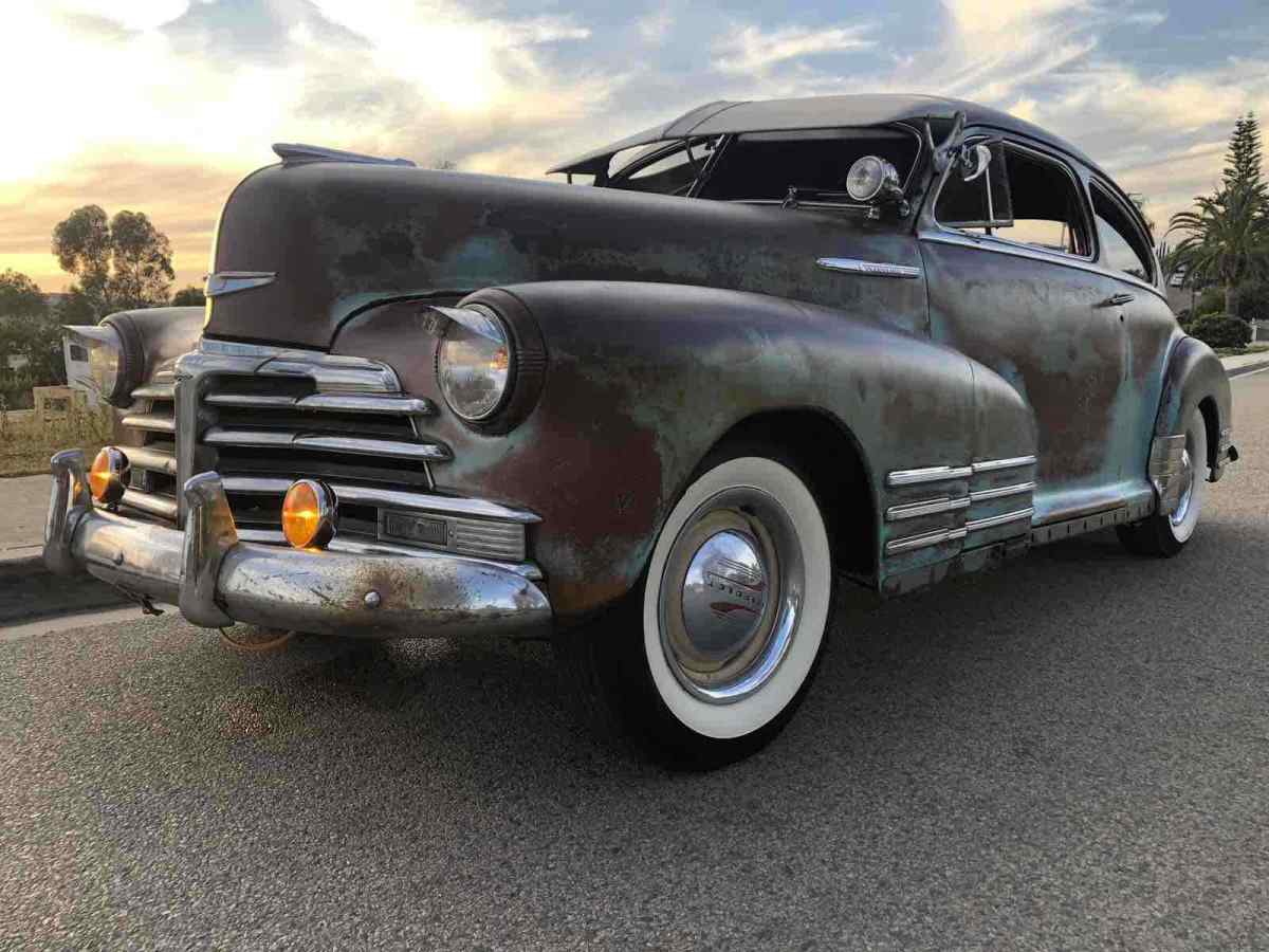 1948 chevrolet fleetline white rwd manual