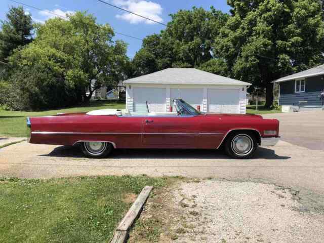 1966 cadillac deville convertible convertible red rwd automatic