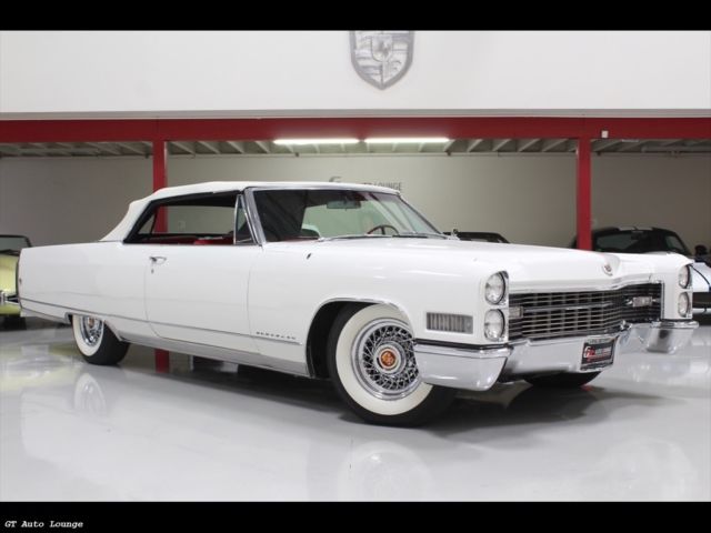 cadillac eldorado convertible 429ci #s matching white on red restoration loaded
