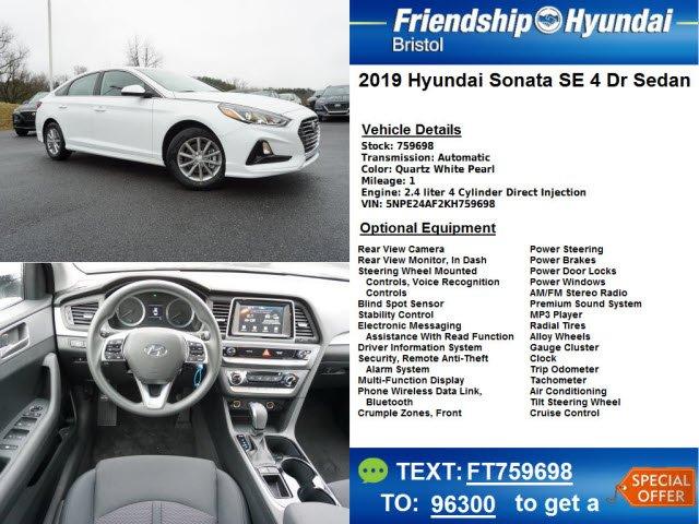 used 2019 hyundai sonata se bristol, tn 37620 for sale in bristol, tennessee