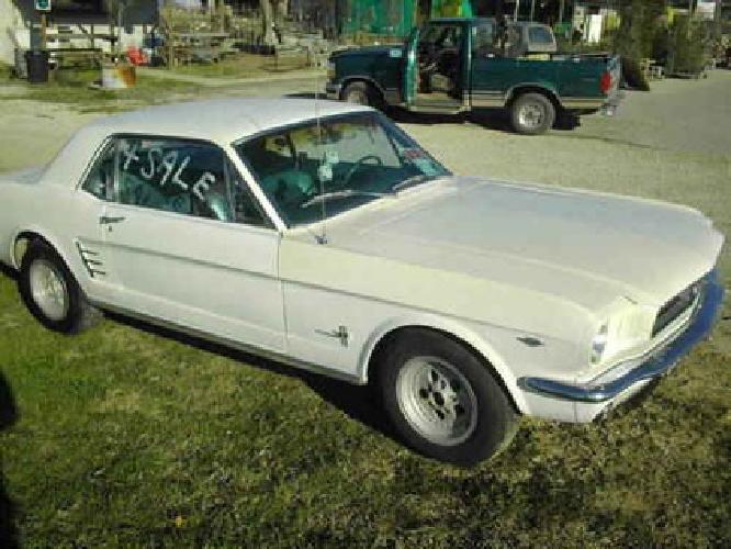 1966 ford mustang, auto, 302 rebuilt eng. white ex. blue int. in whitney, tx