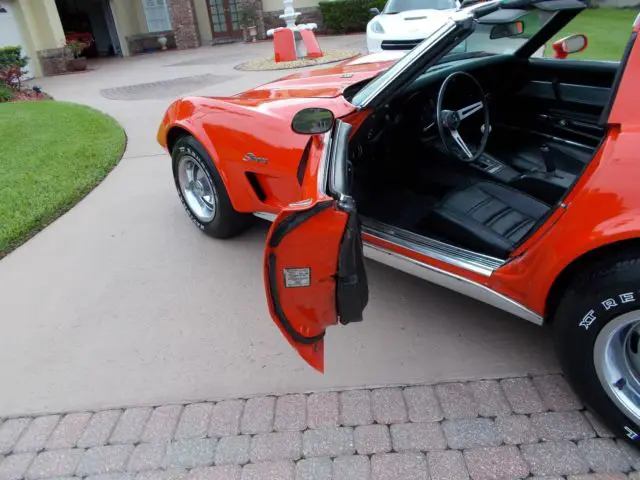 1975 corvette l- 82 stingray 4 speed beautiful rare orange 84,781 miles