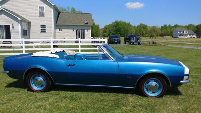1967 chevy camaro convertible 4 speed deluxe interior blue white