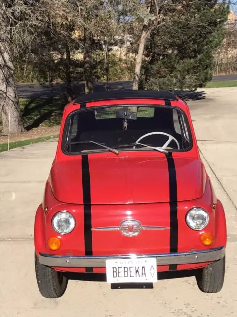 1971 fiat 500 red 2 door sunroof 20k miles good running condition