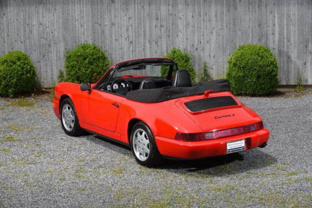 1990 porsche 964 carrera 2 16000 miles red 6-speed manual