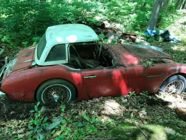 austin healey rdstr 1960 red