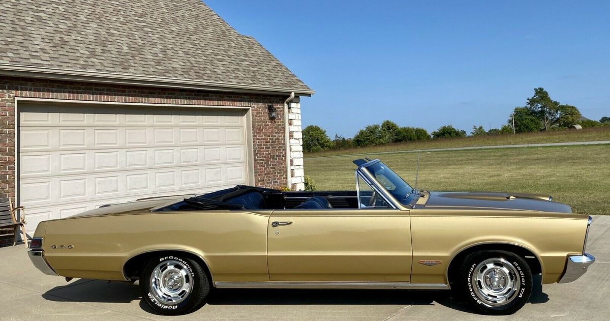1965 pontiac gto tiger gold convertible brown rwd manual