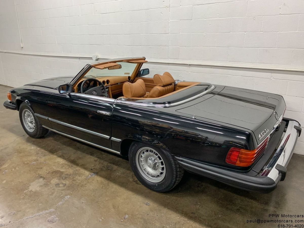 1978 mercedes-benz sl-class 450sl 75,861 miles black convertible 4.5l v8 automat