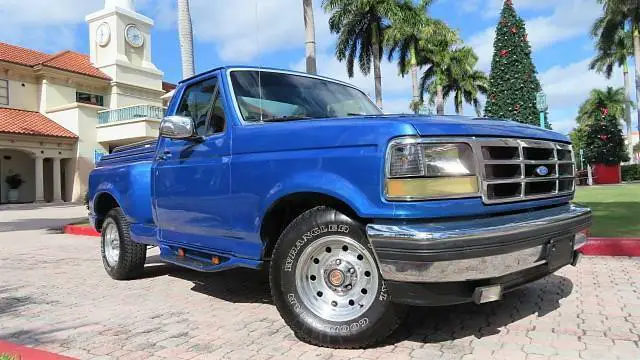 1994 ford f-150 xlt flareside 5.0l v8 low miles blue restored beautiful auto