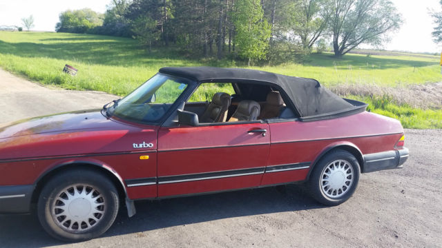1987 saab 900 turbo convertible 2-door 2.0l 16v-no reserve