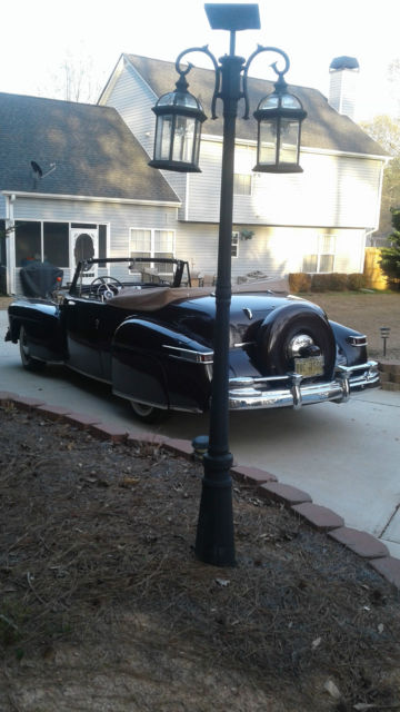 1948 lincoln continental convertible v12 rustfree 3 speed manual w/overdrive