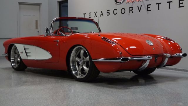 1959 red pro touring! convertible, vintage ac,texas!!!