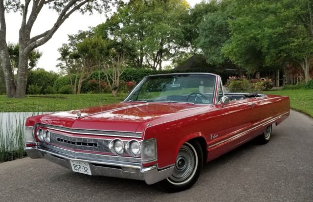 1967 imperial crown convertible ~ gorgeous flame red w working a/c