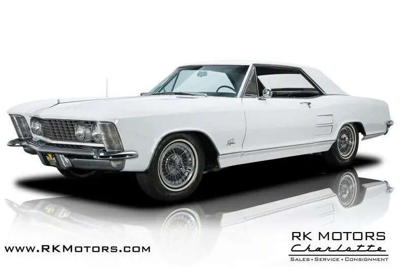 1964 buick riviera arctic white hardtop 425 v8 3 speed automatic