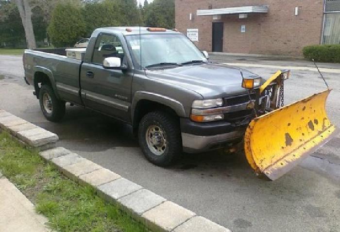obo 2001 chevy silverado 2500hd ls 4x4 snowplow in middleburg heights, oh