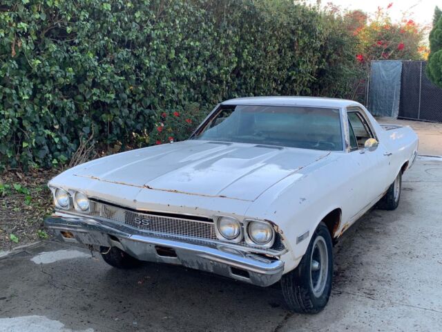 1968 chevrolet el camino pickup white rwd manual ss396