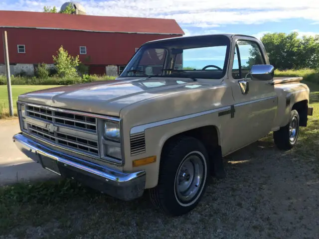1986 chevrolet c10 deluxe custom - rare combination step side bed-v6-factory a/c