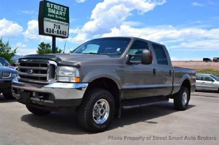 used 2003 ford super duty f-250 lariat, 4x4 crew cab, powerstroke diesel truck in colorado springs, co