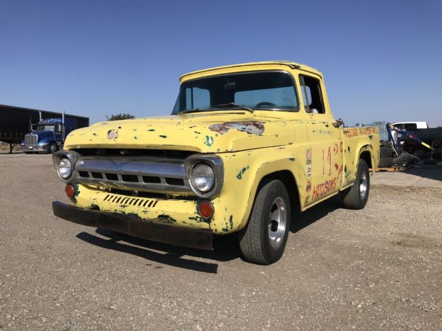 1957 ford f100 short bed pickup 57 f-100 patina hot rod truck 312 y block nr