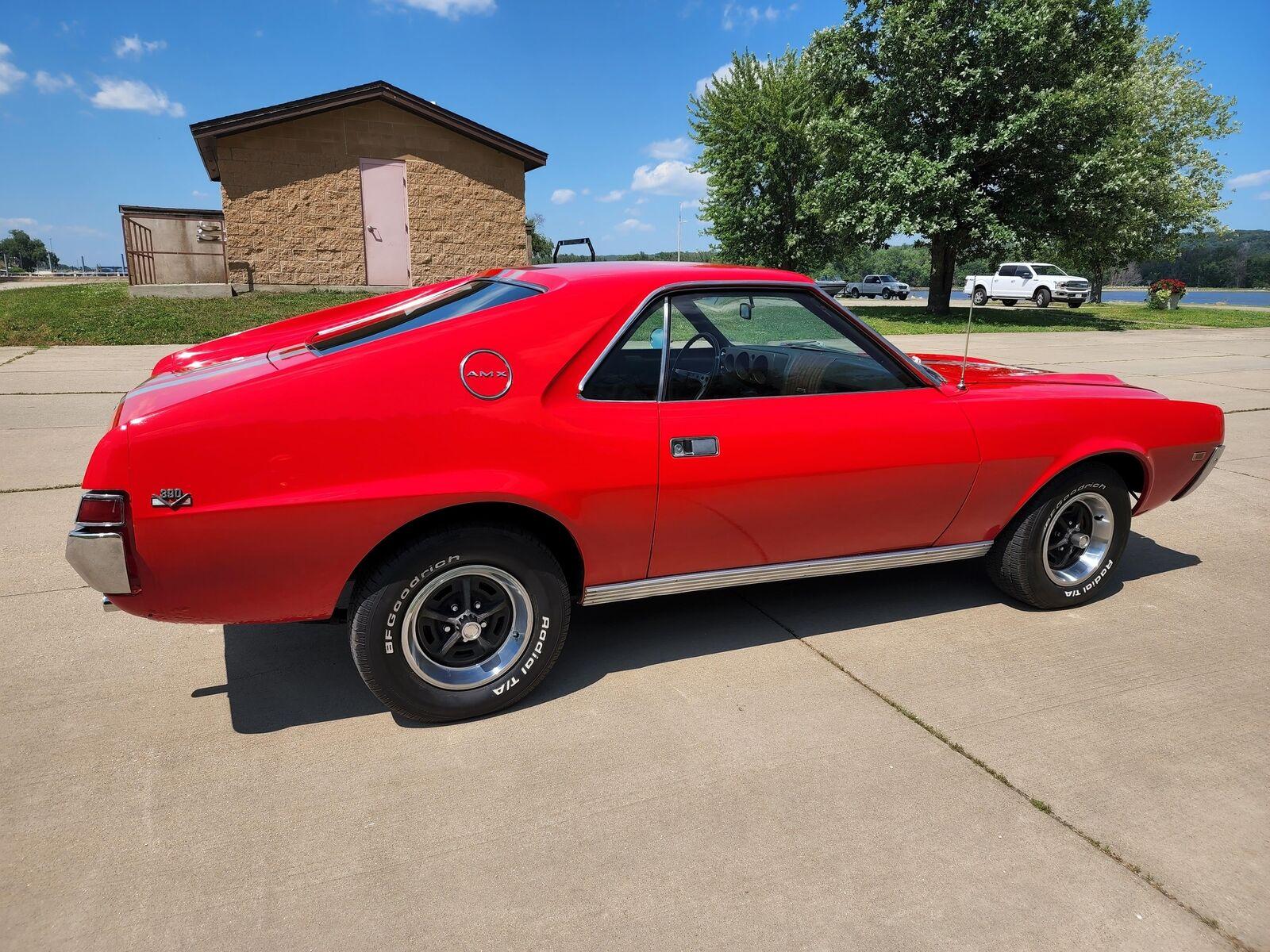 1969 amc amx red 390ci v8 engine 42373 miles
