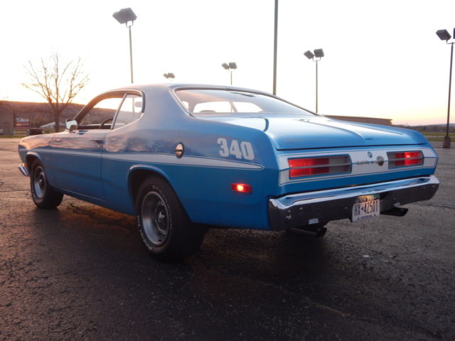 1972 plumouth "makes it" duster 340 tb3 h code