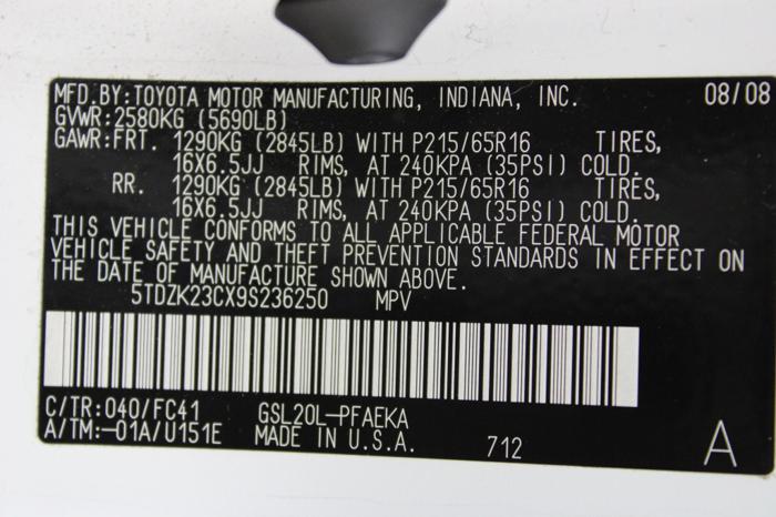 used 2009 toyota sienna le annapolis, md 21401 for sale in annapolis, maryland