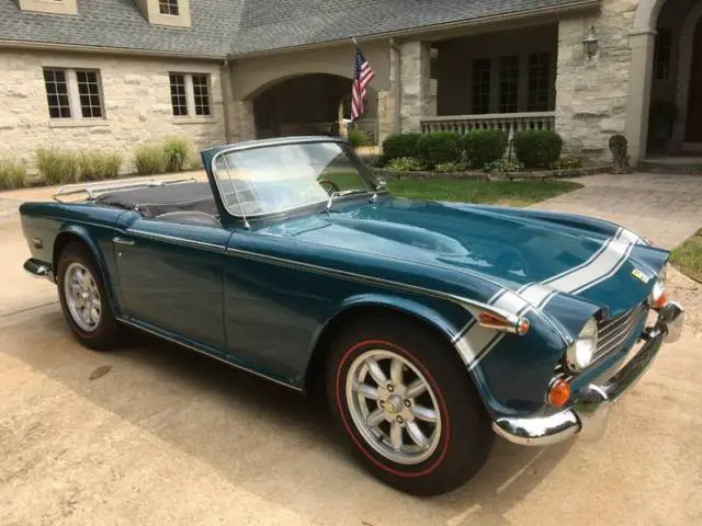 1968 triumph tr250 0 valencia blue convertible i6 2.5l overdrive