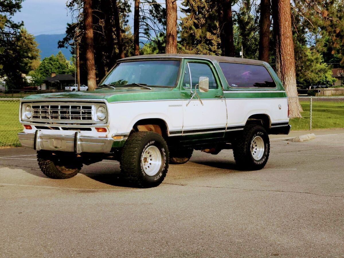 1977 dodge ramcharger se removable top, manual, 4x4