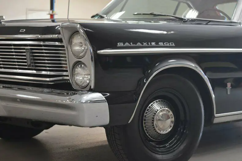 1965 ford galaxie 500 raven black on red z code 390 ice cold ac