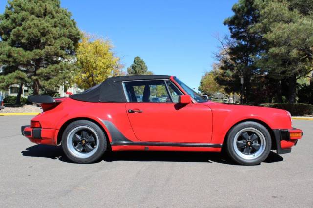 genuine 1988 porsche 930 turbo cabriolet guards red matching numbers 69,186 mi
