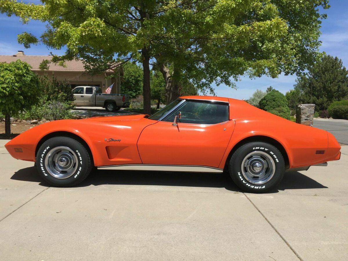 1976 corvette - same owner for 40 years - very original - flame orange / tobacco