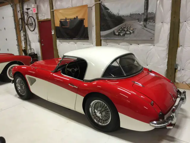 beautifully restored, two tone, both soft & hard tops, chrome wire wheels