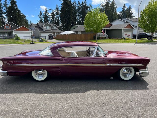 1958 chevrolet impala coupe red rwd automatic