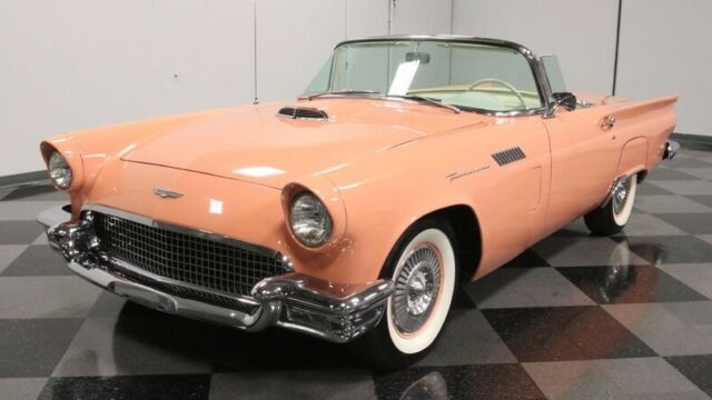 classic vintage chrome fomoco t-bird convertible 312 v8 auto coral sand