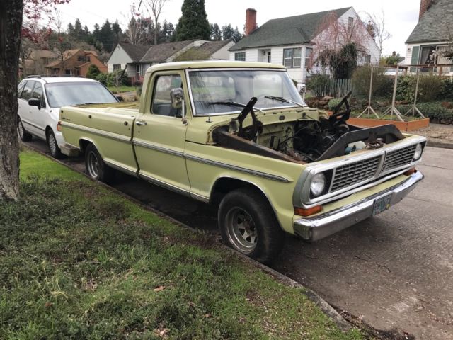 70 ford pickup f100 project -very original- no damage very straight body