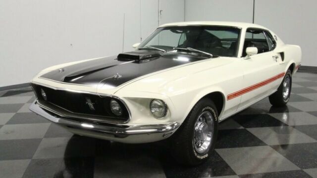 classic vintage chrome fomoco cobra jet mach 1 428 v8 auto trans white