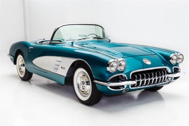 1958 chevrolet corvette rare regal turquoise manual convertible