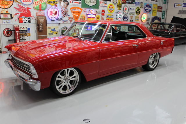 1966 nova pro touring ls 6.0 air cond 18'' wheels 4 wheel disc brakes power rac