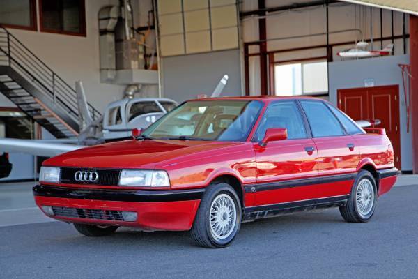 1988 b3 audi 90 quattro, 5-speed, tornado red, black leather